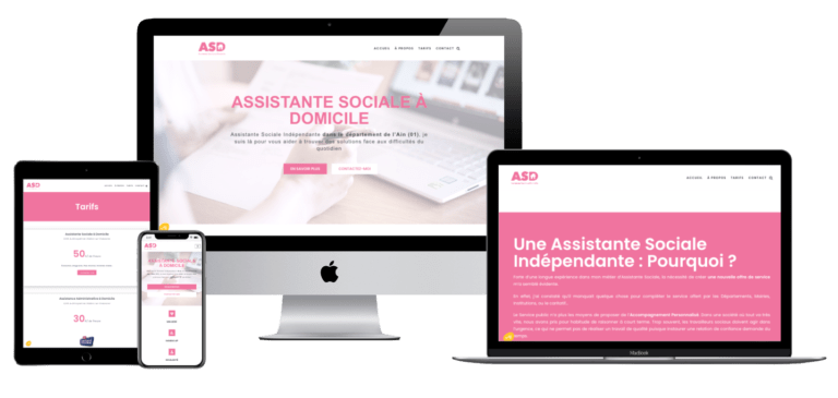 site web vitrine assistante sociale